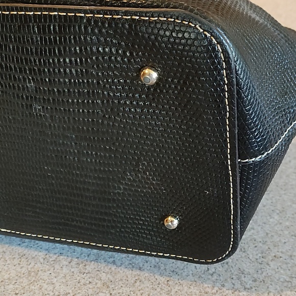 Large black D&B textured leather satchel - Picture 6 of 9